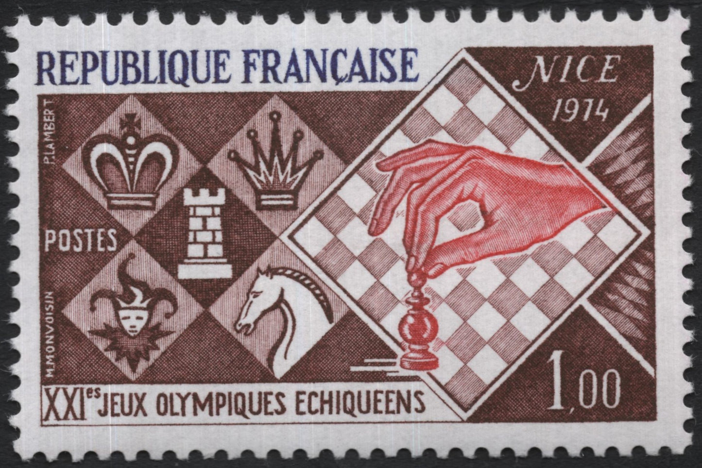 SCG7612 - France 1974 – XXIe Jeux Olympiques d’Échecs, Nice