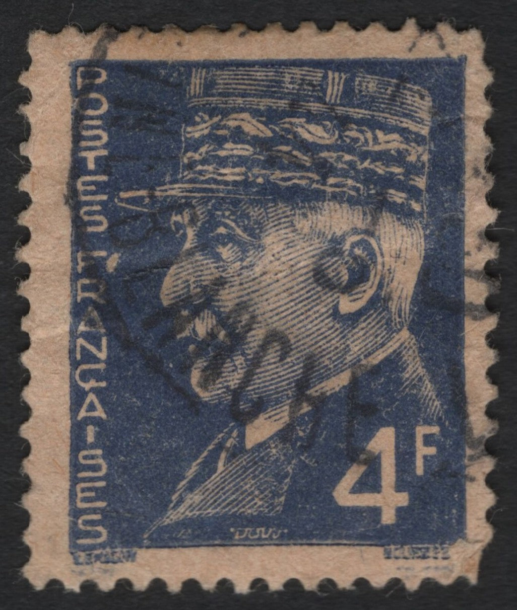 SCG8867 - France 1941 – 4 Francs Marshal Pétain Definitive (Used)