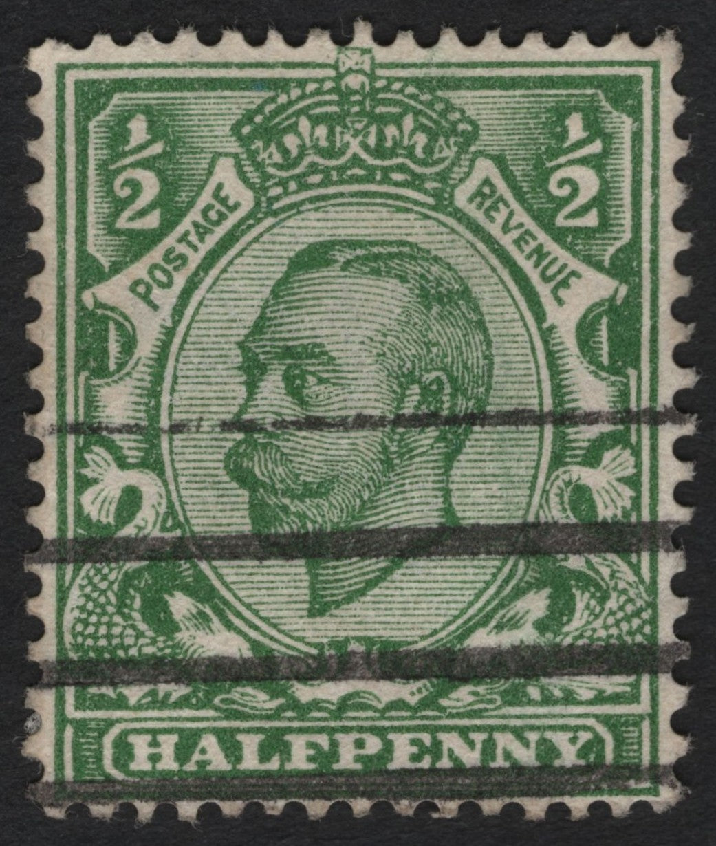 SCG8825 - United Kingdom – King George V Halfpenny Green Definitive (c.1911–1924)