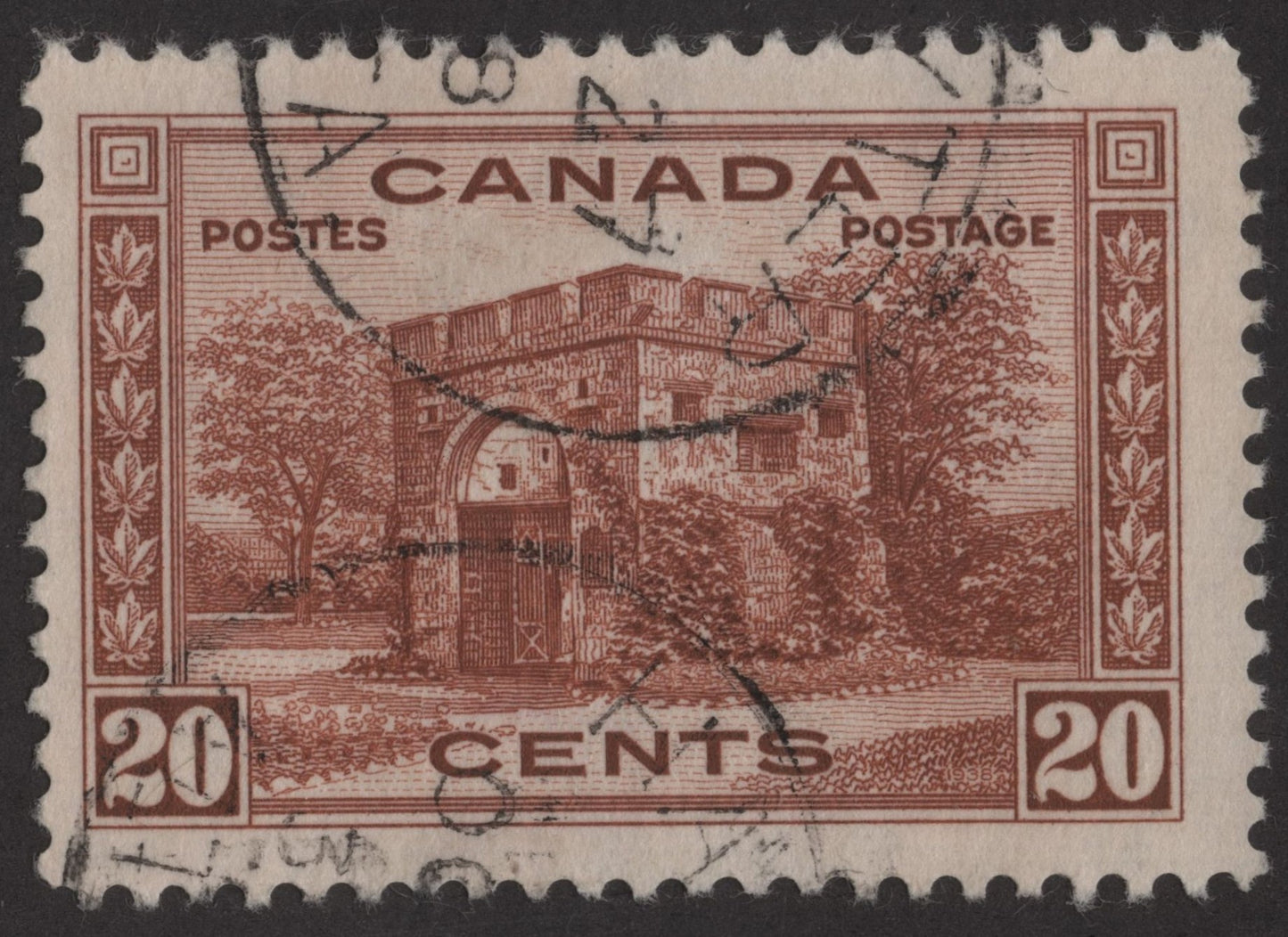 SCG205 Used Canada 20 Cents Stamp – Fort Garry Gate