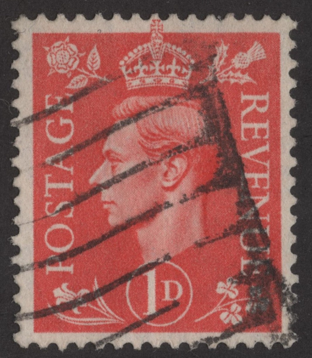 SCG208 Used Great Britain 1d Red – King George VI Definitive Stamp