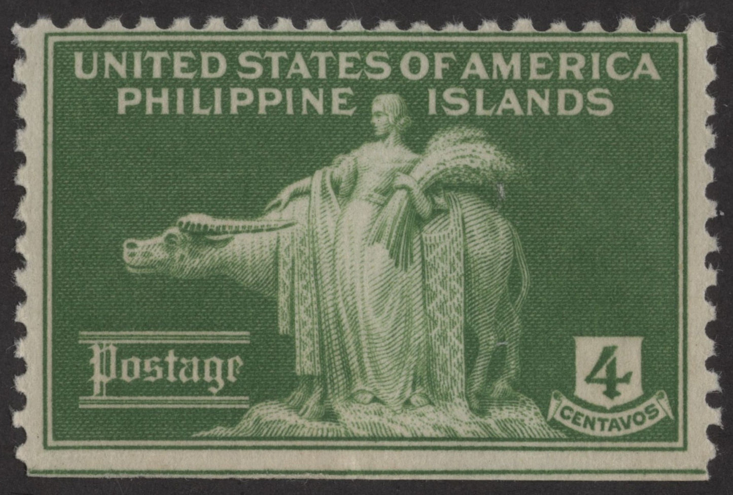 SCG248 USA-Philippine Islands 4 Centavos Stamp – Woman with Carabao