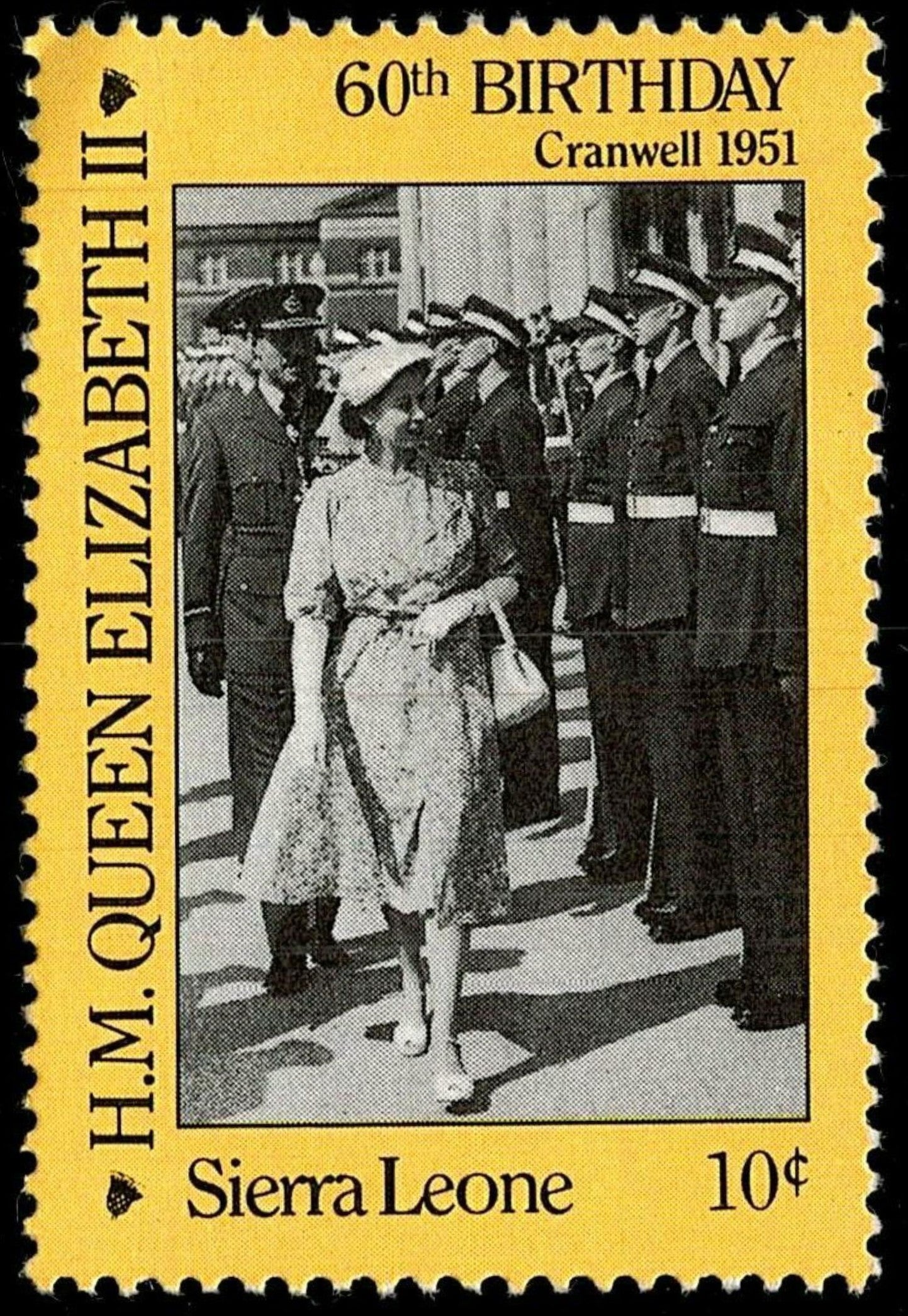 SCG793 - Sierra Leone 10¢ Queen Elizabeth II 60th Birthday Stamp