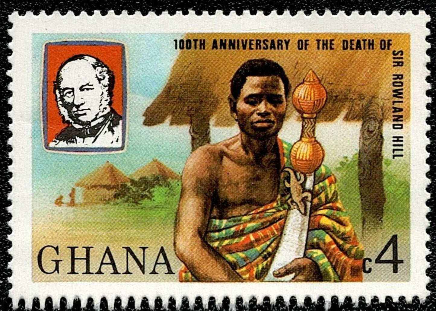 SCG1190 - Ghana 4c – Tribute to Rowland Hill & Ghanaian Tradition