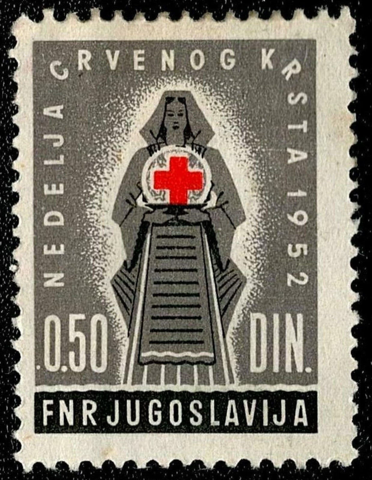 SCG1684 - Yugoslavia 1952 – Red Cross Week Commemorative Stamp