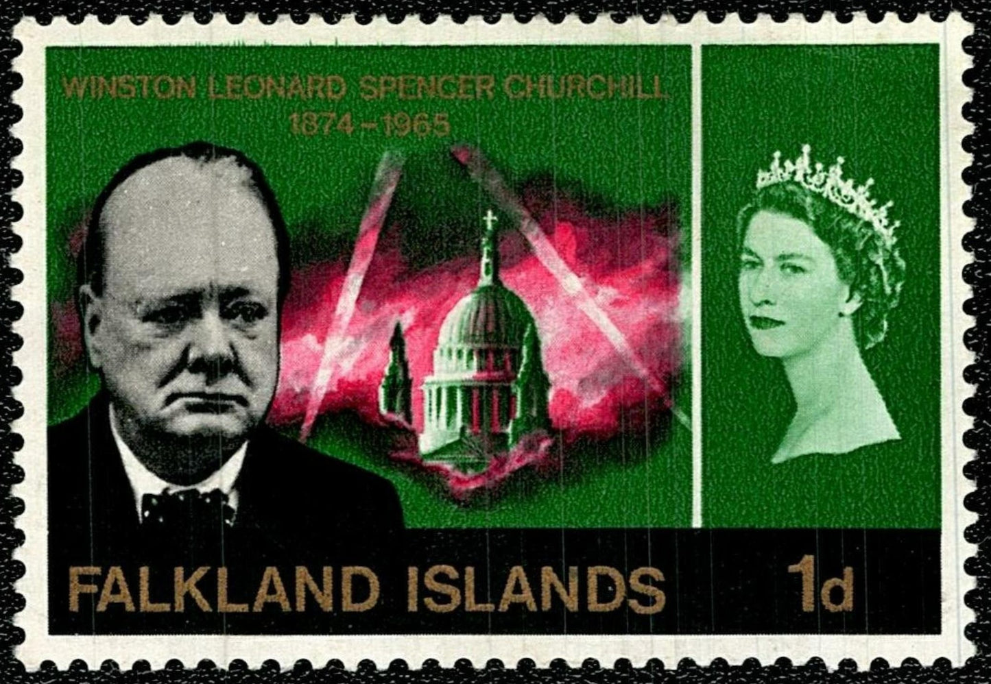 SCG809 - Falkland Islands Winston Churchill Memorial Stamp