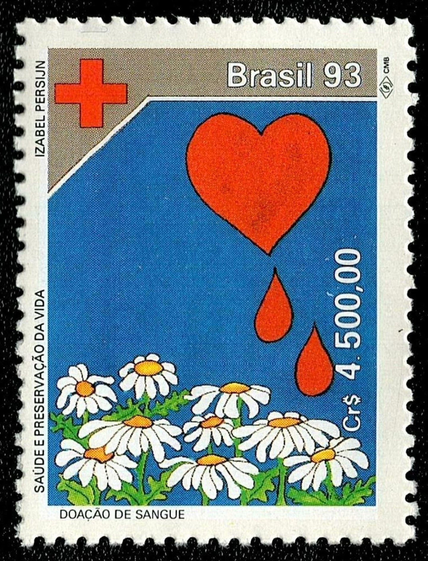 SCG1673 - Brazil 1993 Blood Donation Awareness – Red Cross Theme