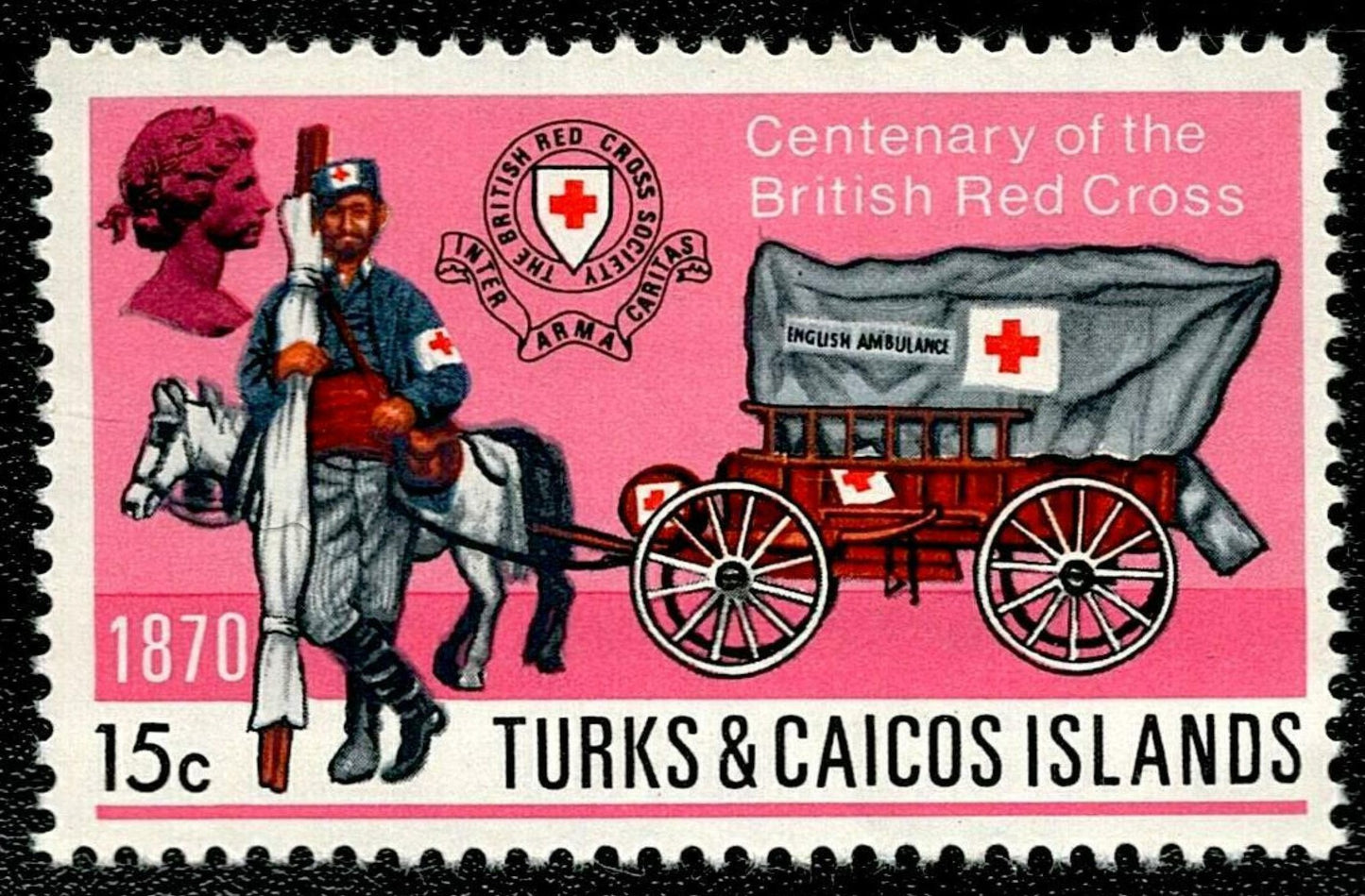 SCG1677 - Turks & Caicos 15¢ – 1870 British Red Cross Centenary Stamp