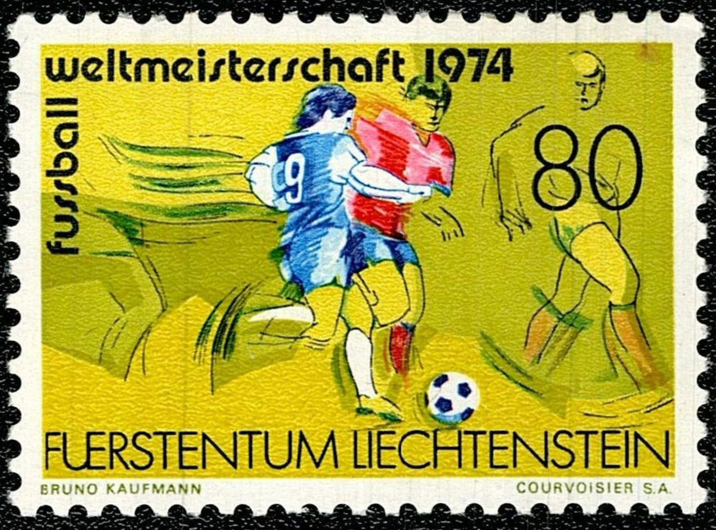SCG799 - Liechtenstein 1974 Football World Cup Stamp