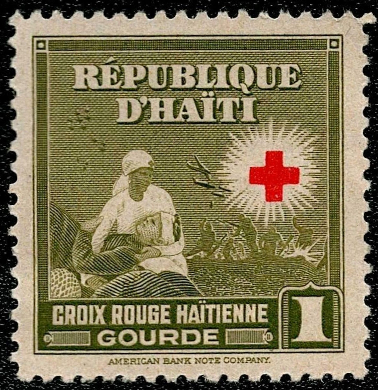 SCG1680 - Haiti Red Cross Relief Issue – Nurse with Wounded Soldier