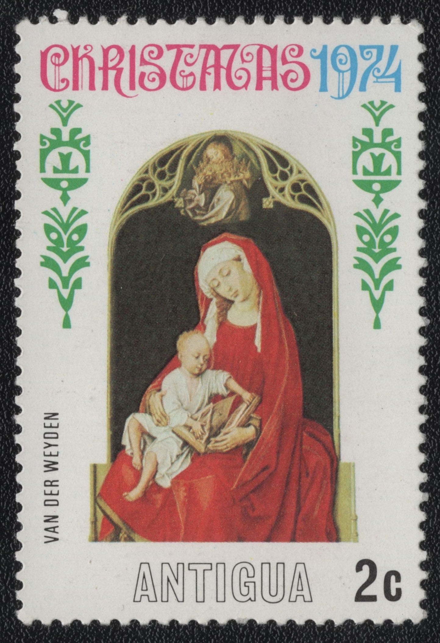 SCG985 - 1974 Antigua Christmas Stamp – Madonna and Child by Van der Weyden