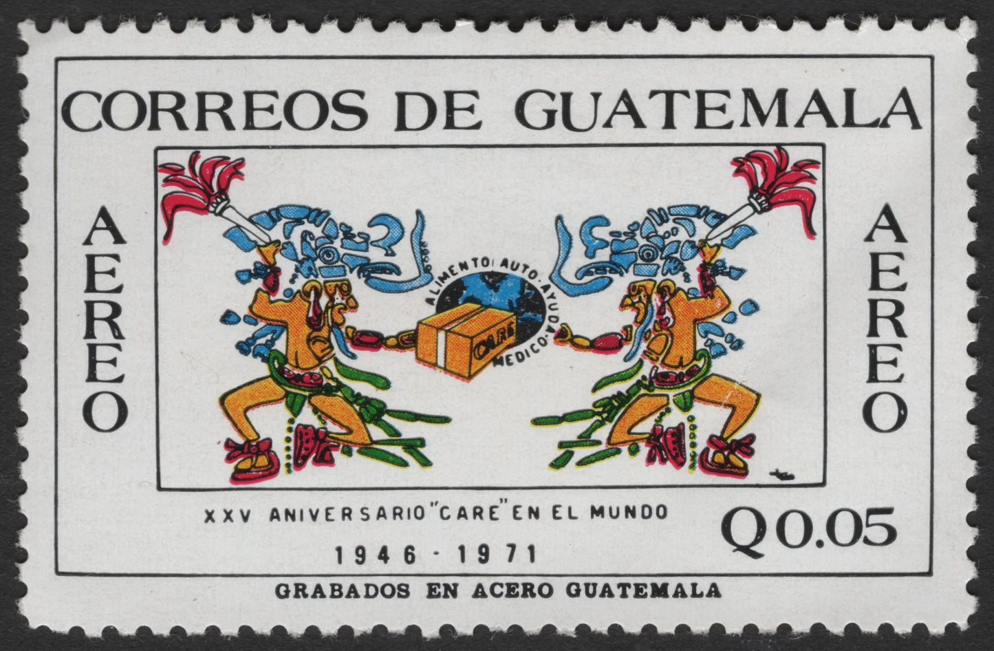 SCG979 - 1971 Guatemala Airmail Stamp – 25th Anniversary of CARE
