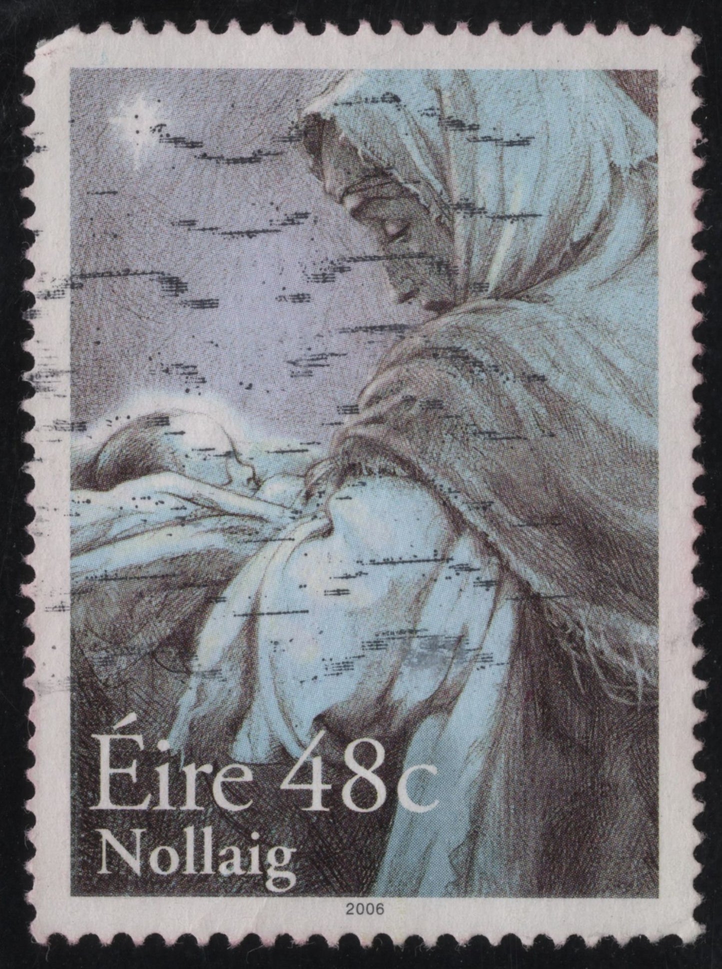 SCG1023 - Éire 48c – Nollaig (Christmas) 2006: Madonna and Child (Used)