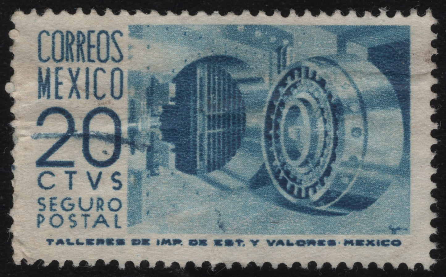 SCG1061 - Mexico Seguro Postal Stamp – Safe Vault Design