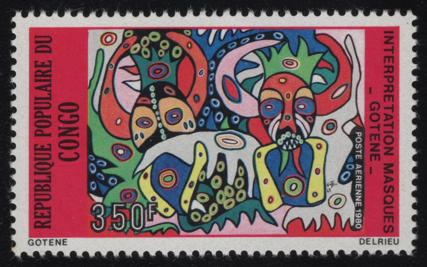 SCG1079 - Gotene Abstract Mask Art – 1980 Congo