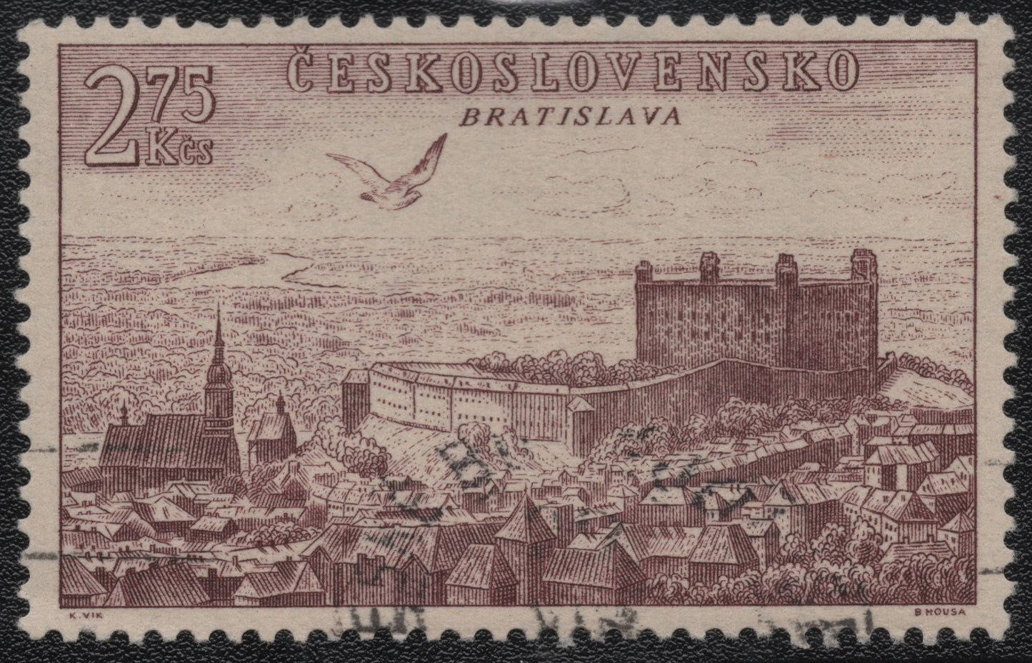 SCG1098 - Czechoslovakia – Bratislava Castle and City View (Used)