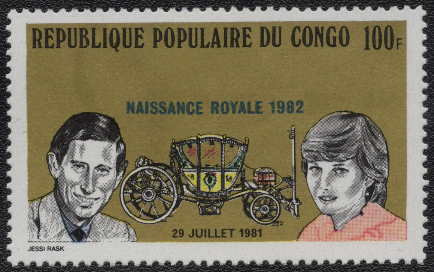 SCG1094 - Congo 1982 – Royal Birth Commemoration, Charles & Diana