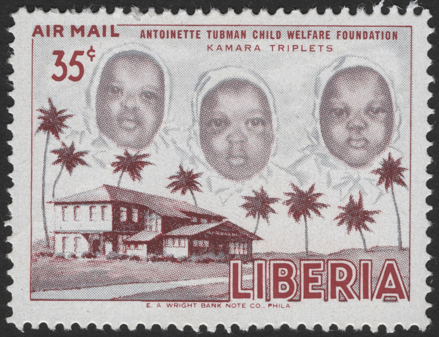 SCG1154 - Liberia Airmail – Kamara Triplets & Antoinette Tubman Child Welfare Foundation
