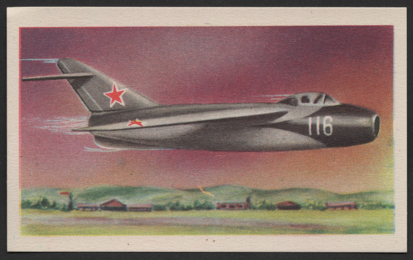 SCG1130 - Soviet MiG-17 Fighter – Vintage Jet Aviation Label