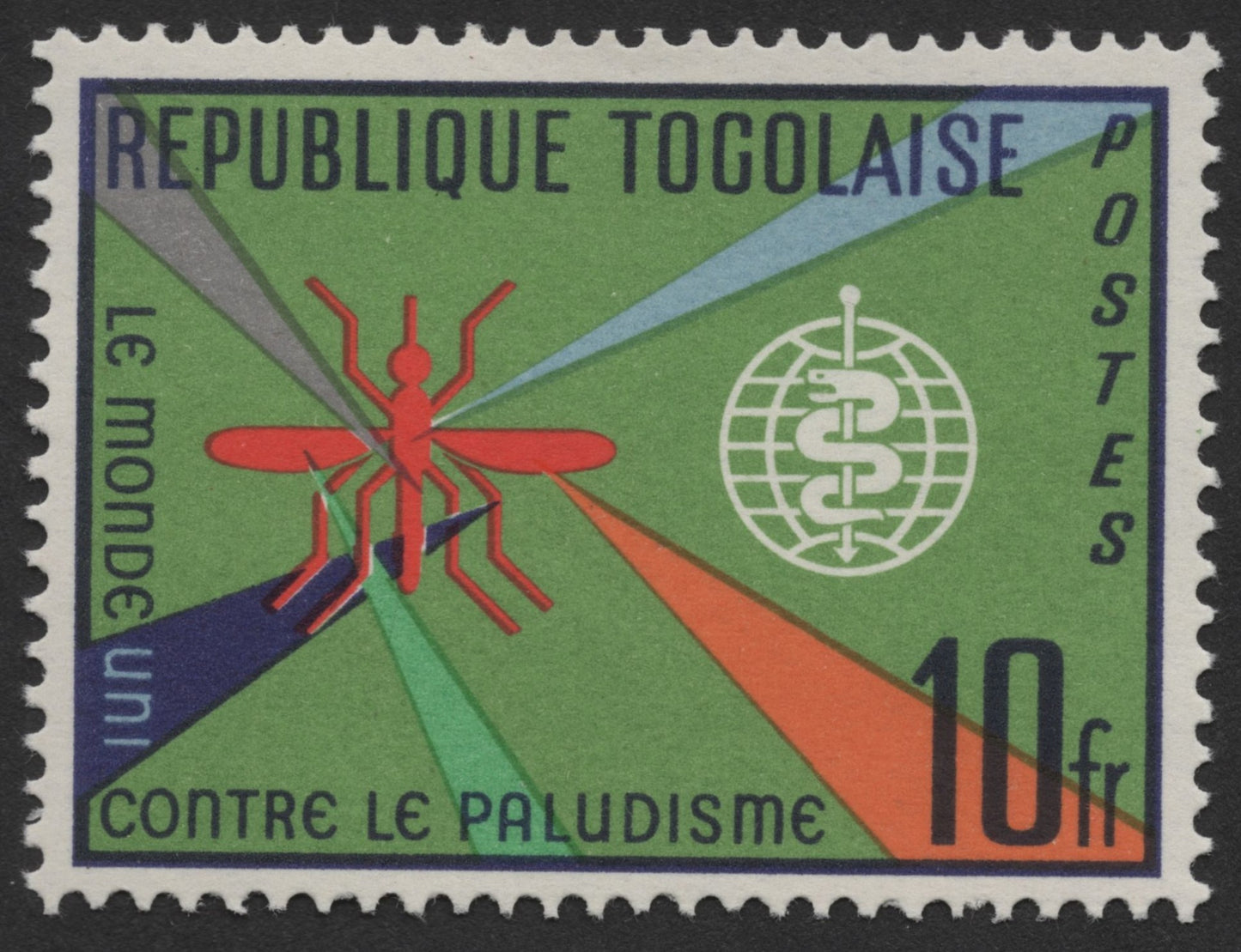 SCG1169 - Togo – United Against Malaria WHO Stamp Set (Color Rays Series)