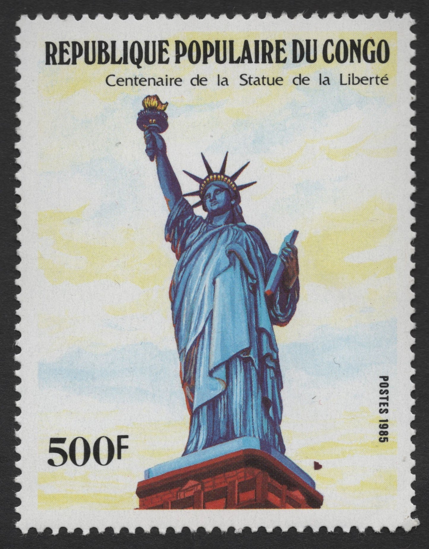 SCG1193 - 1985 Congo Stamp – Centennial of the Statue of Liberty