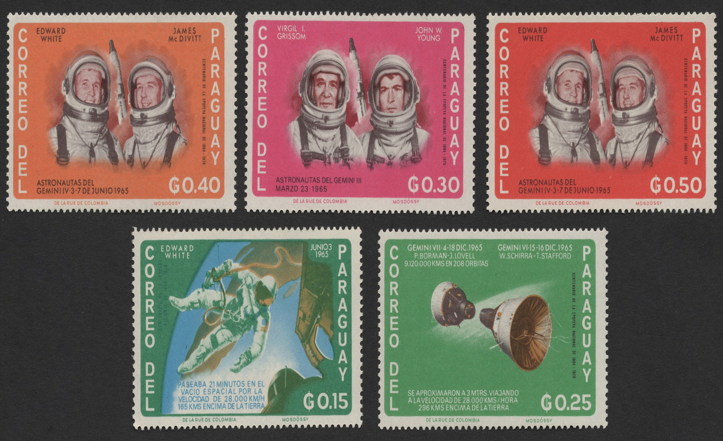 SCG1217 - Paraguay – Gemini Space Missions Commemorative Set