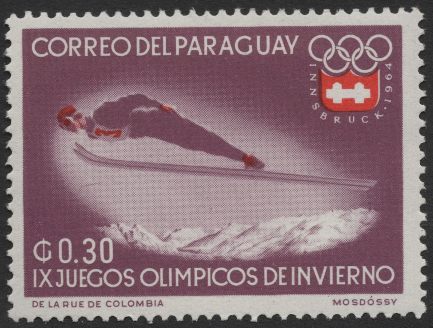 SCG1204 - Paraguay – 1964 Innsbruck Winter Olympics Ski Jumping Series