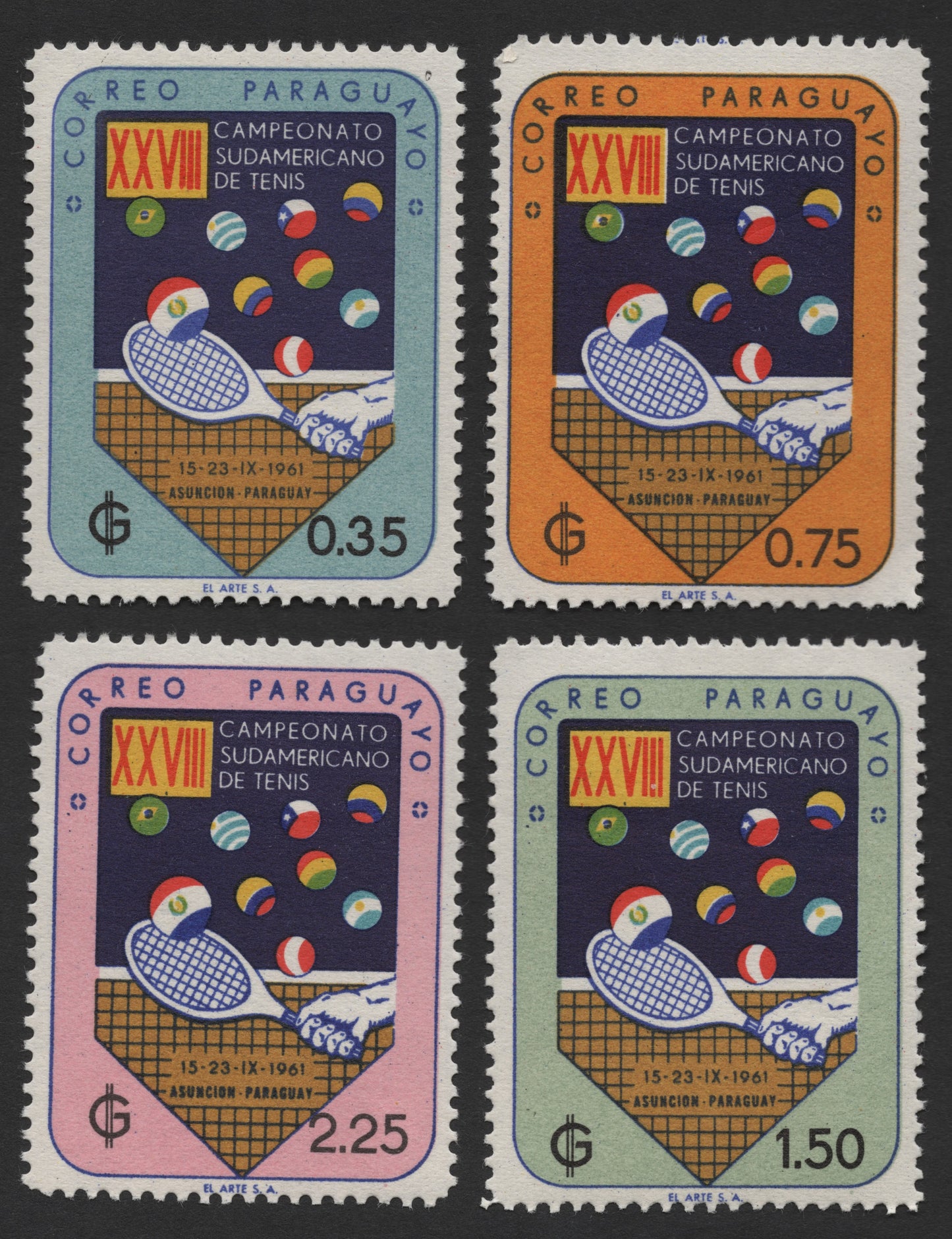 SCG1208 - Paraguay – 1961 South American Tennis Championship (XXVIII)