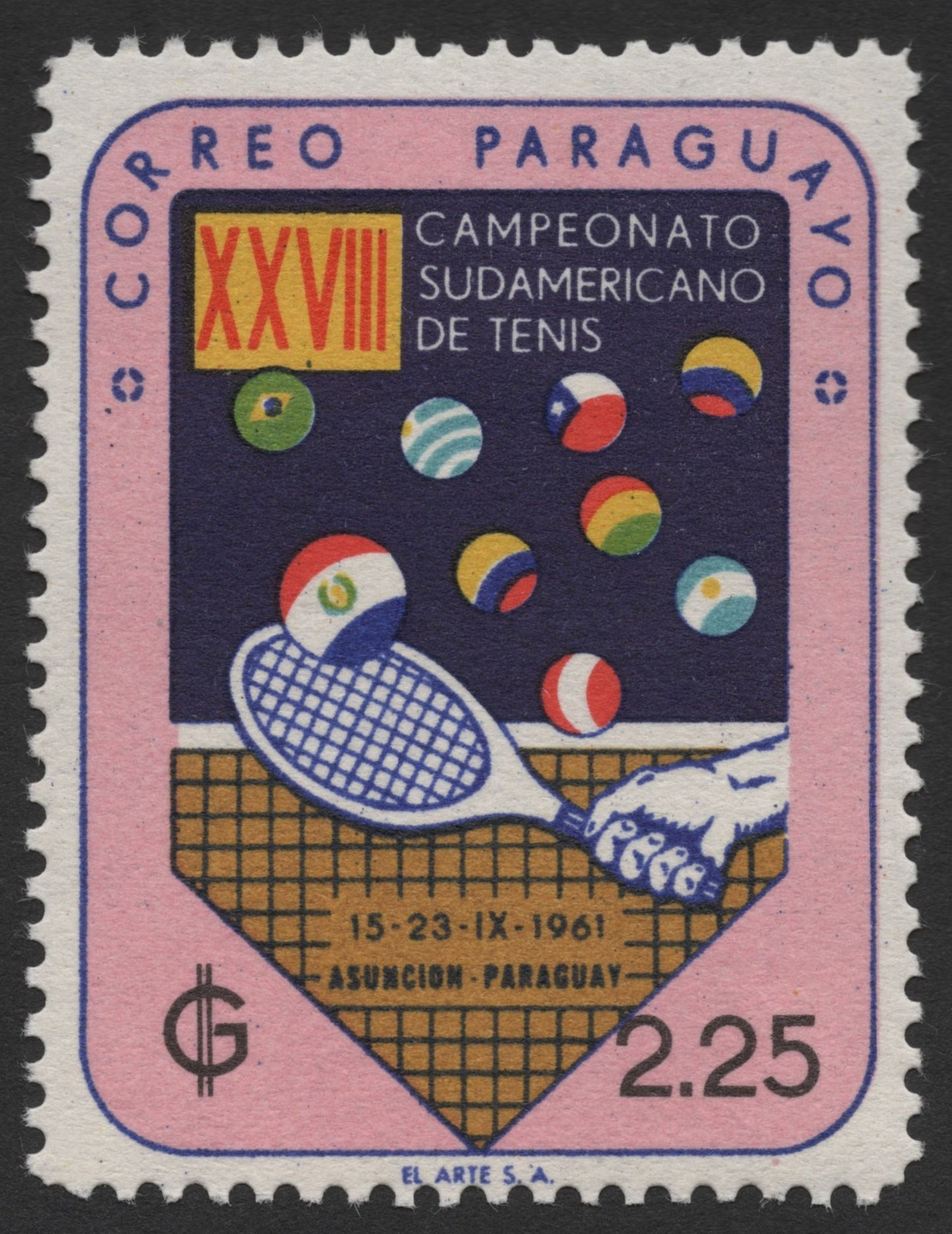 SCG1208 - Paraguay – 1961 South American Tennis Championship (XXVIII)