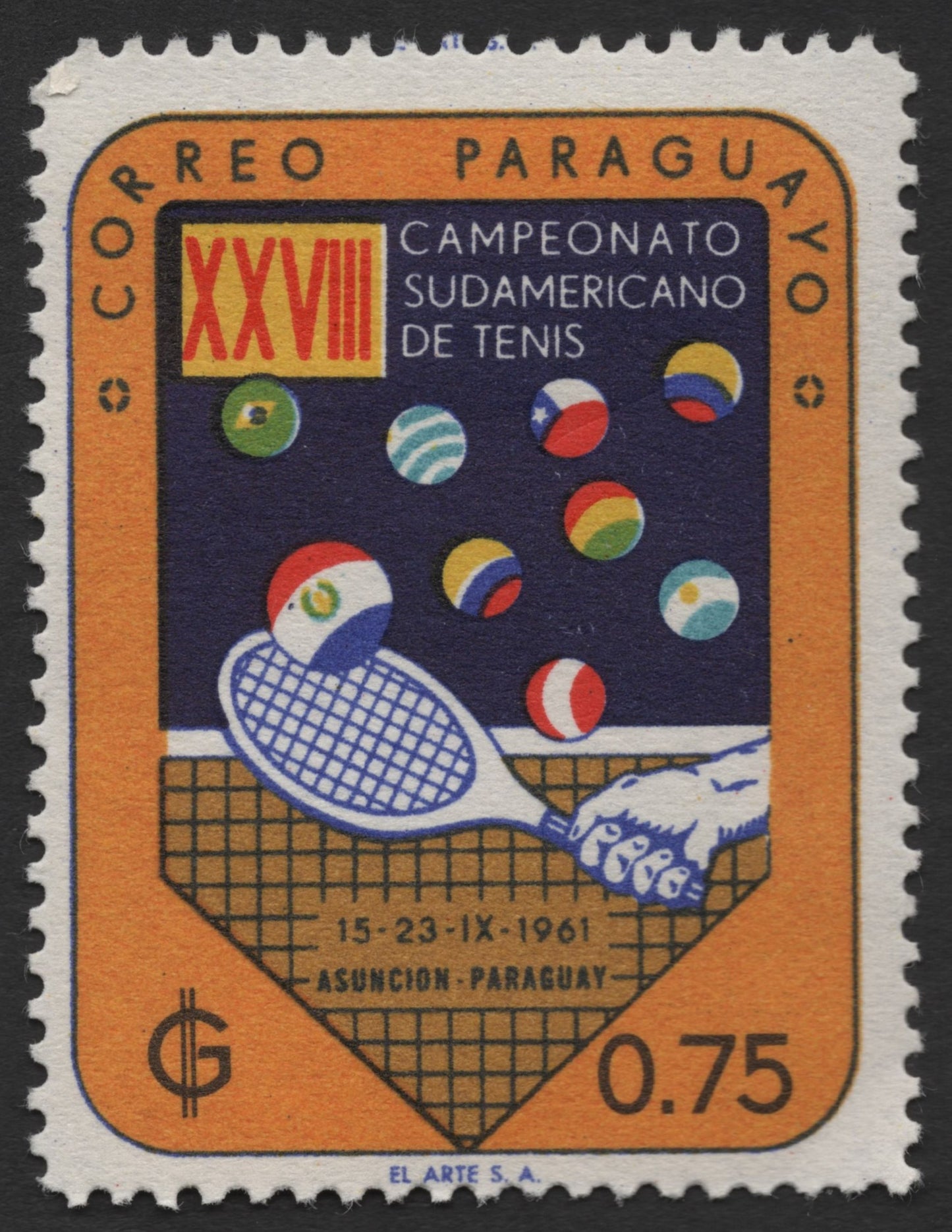 SCG1208 - Paraguay – 1961 South American Tennis Championship (XXVIII)