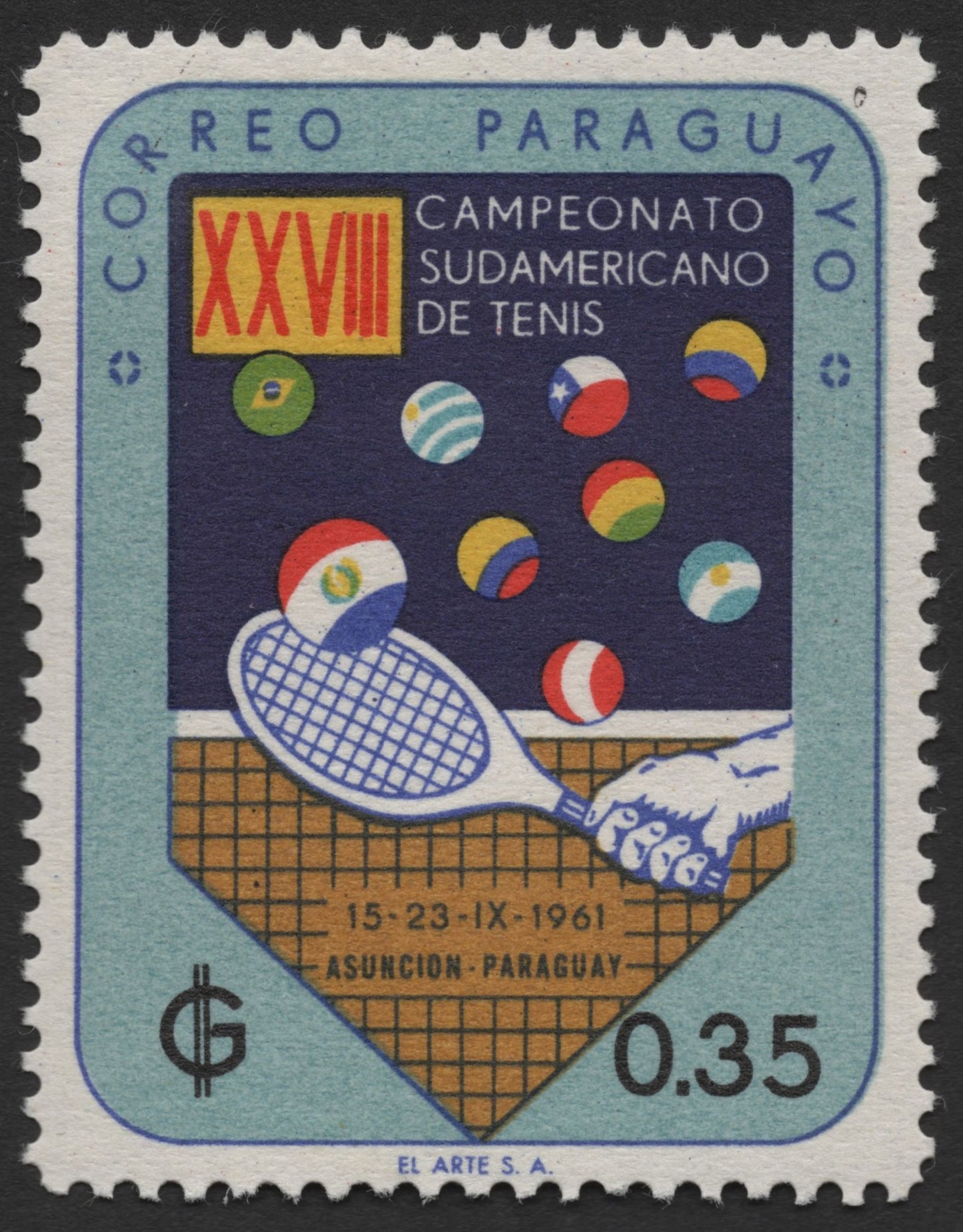 SCG1208 - Paraguay – 1961 South American Tennis Championship (XXVIII)