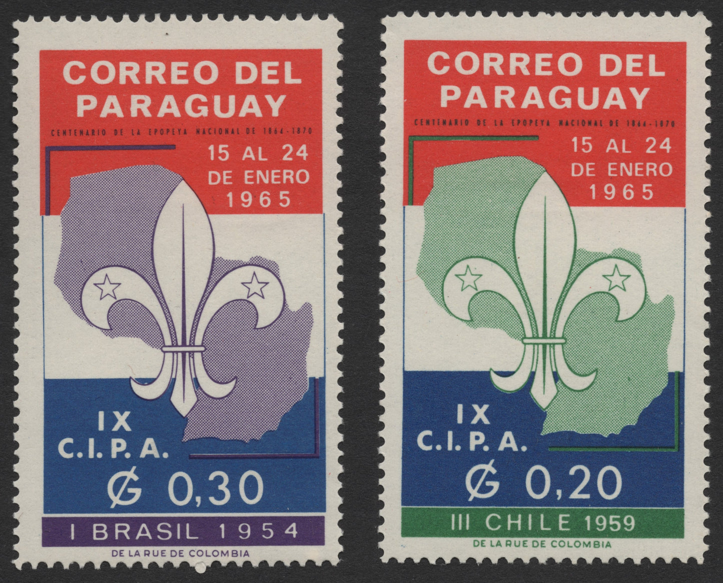 SCG1218 - Paraguay – 1965 IX CIPA Stamp Exhibition Commemorative