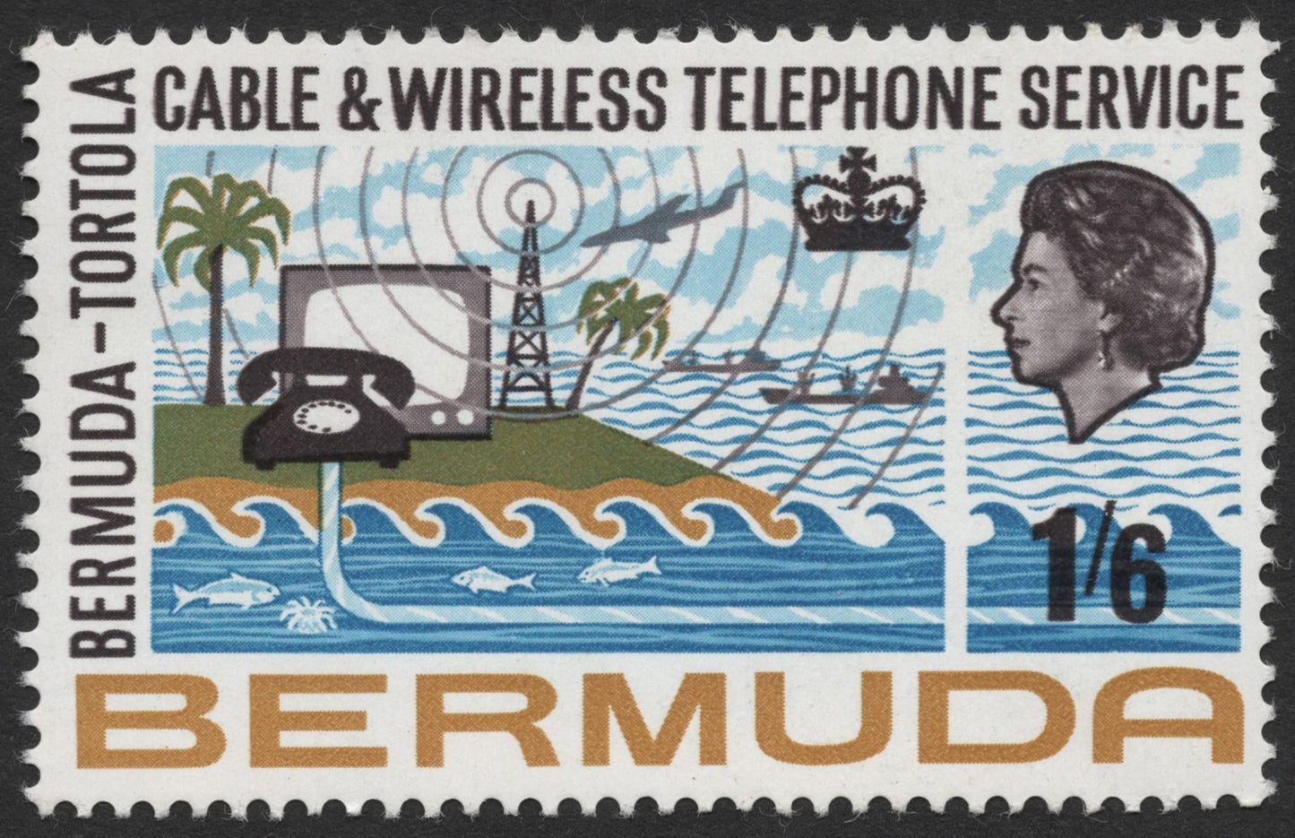 SCG1222 - Bermuda – Cable & Wireless Telephone Service to Tortola (Commemorative Set)