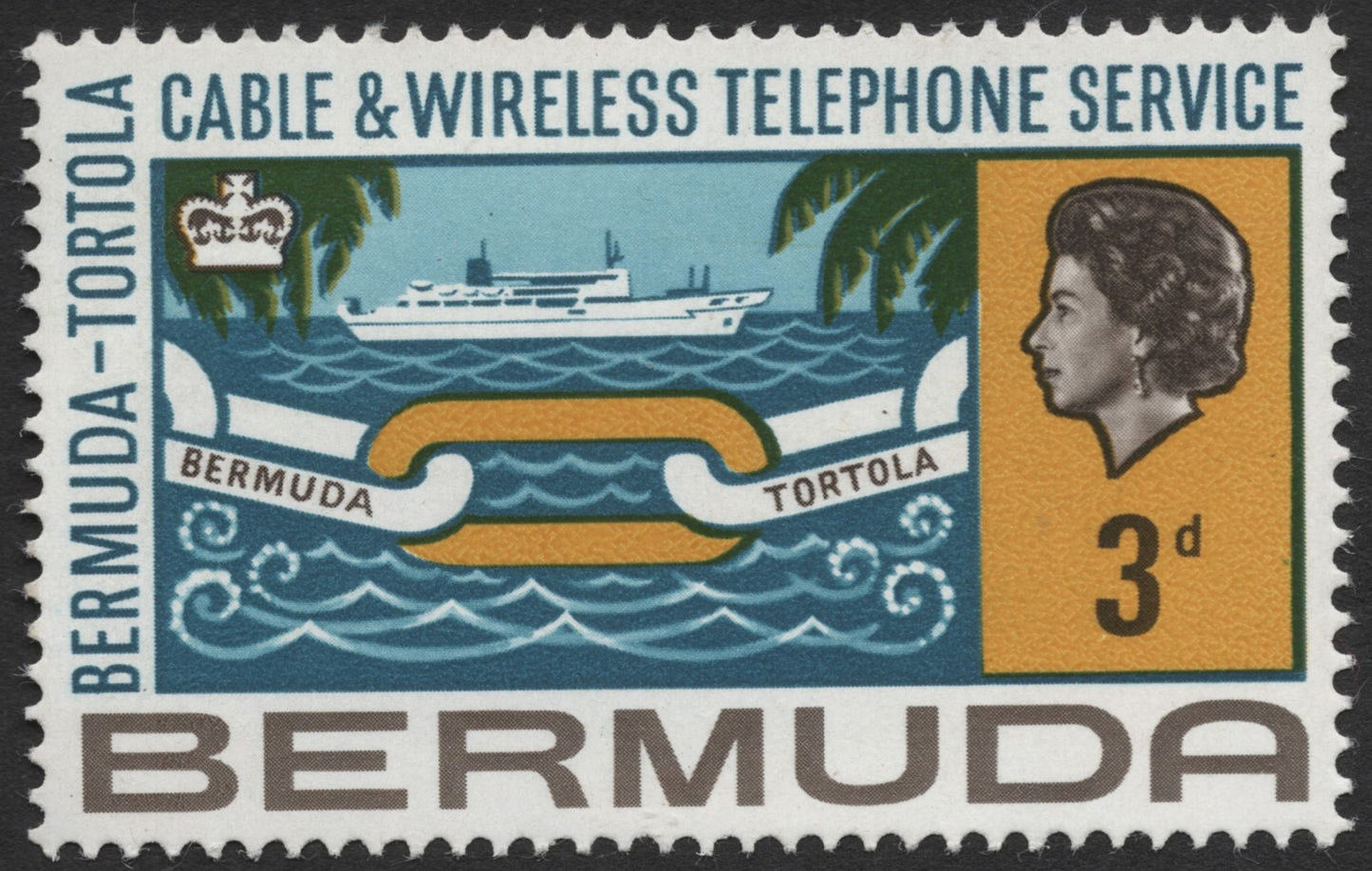 SCG1222 - Bermuda – Cable & Wireless Telephone Service to Tortola (Commemorative Set)