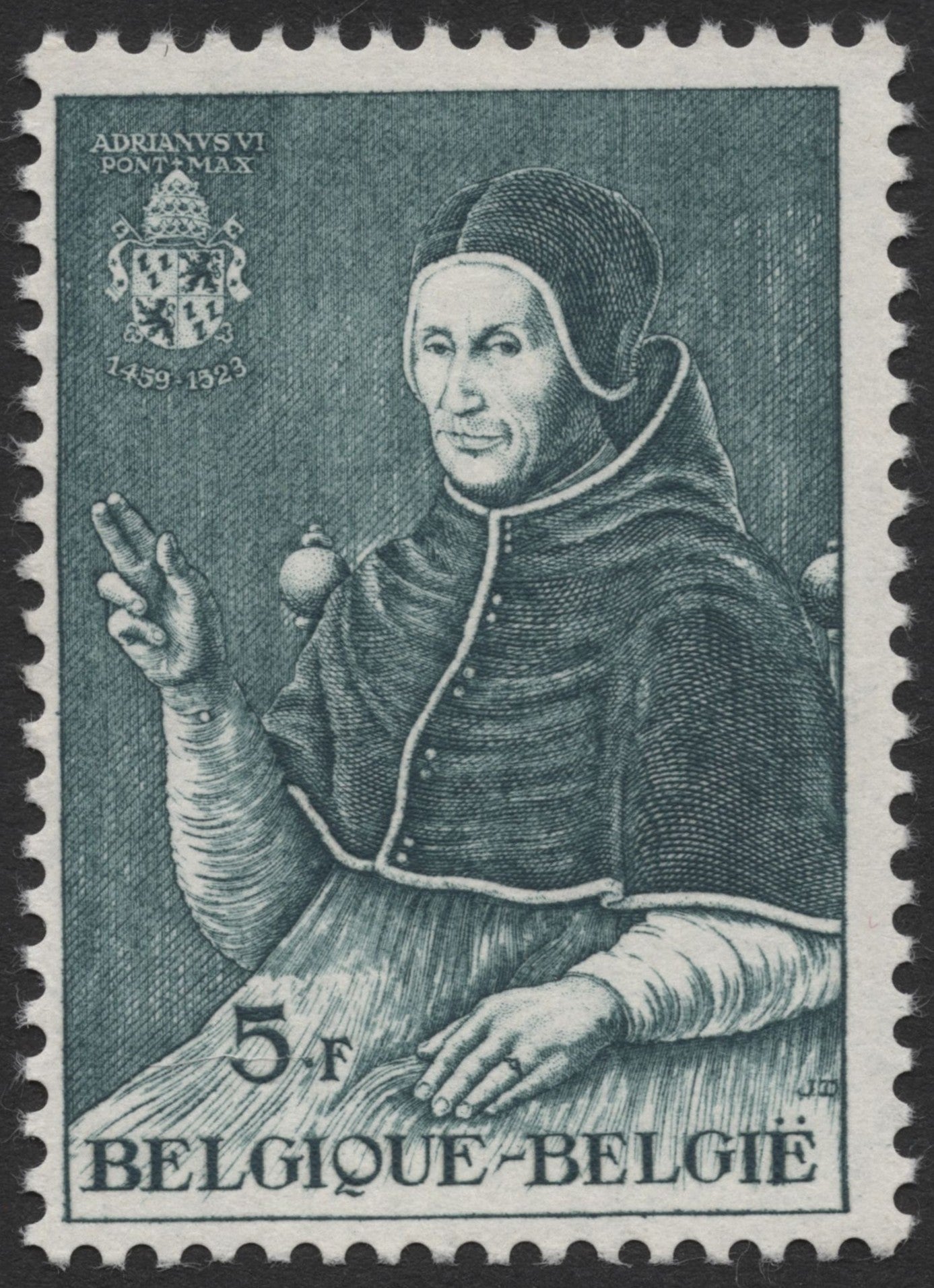 SCG1223 - Belgium – Pope Adrian VI Commemorative (1459–1523)