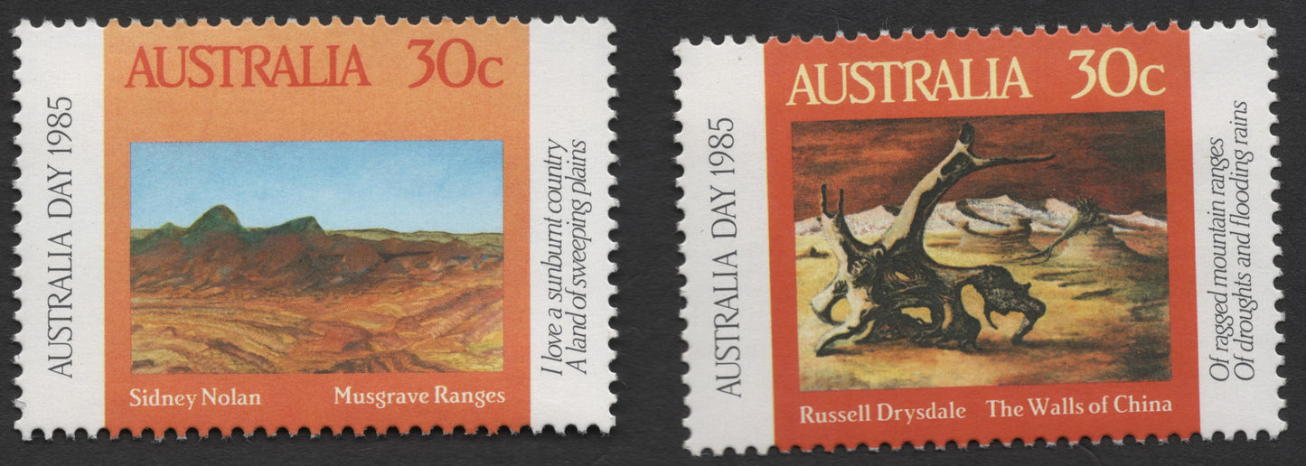 SCG1239 - Australia Day 1985 – Nolan & Drysdale Landscape Stamps