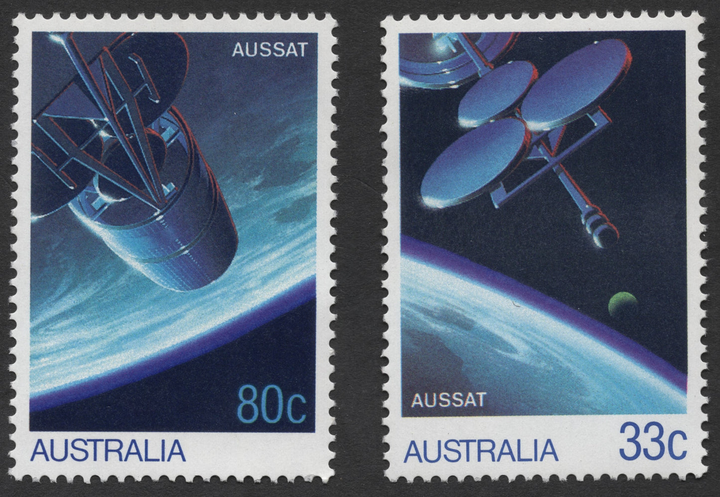SCG1229 - 1985 Australia AUSSAT Communications Satellite Stamps