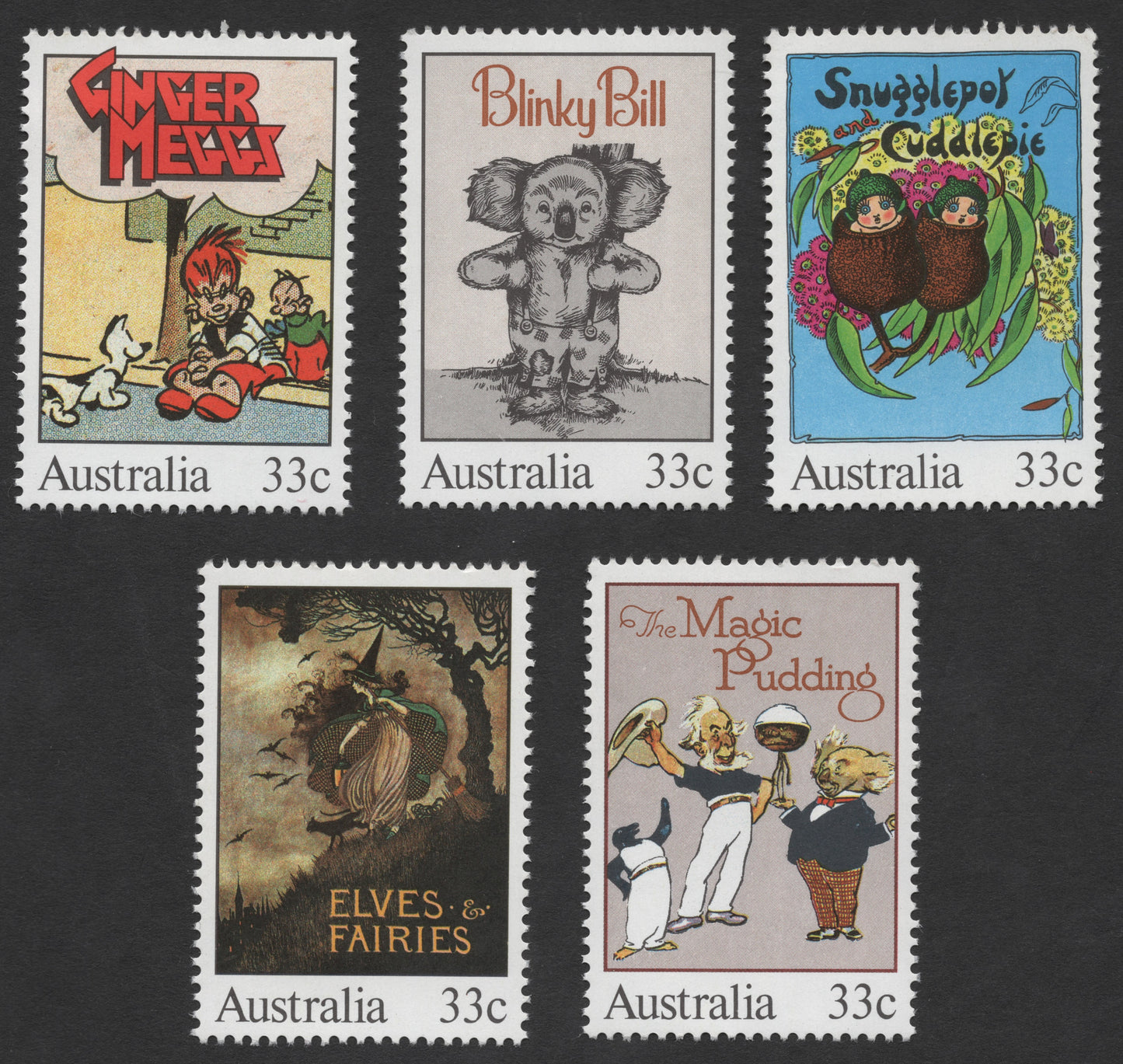 SCG1234 - Australia 1985 Children's Book Characters – 33c Stamp Set