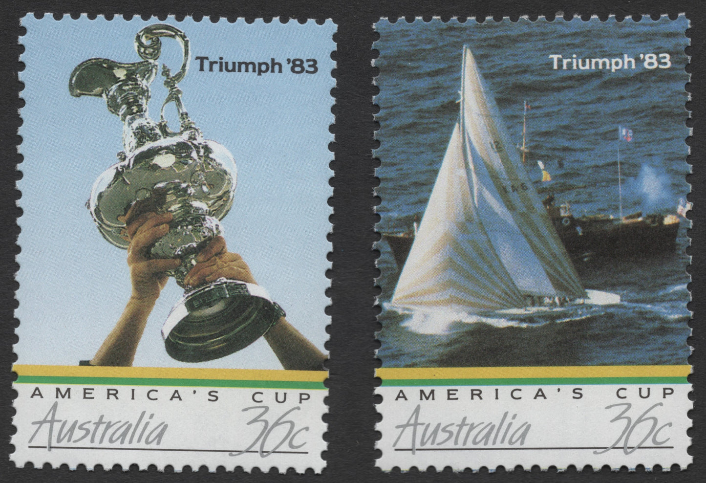 SCG1231 - Australia 1983 America’s Cup Victory – Triumph ’83 Stamp Pair