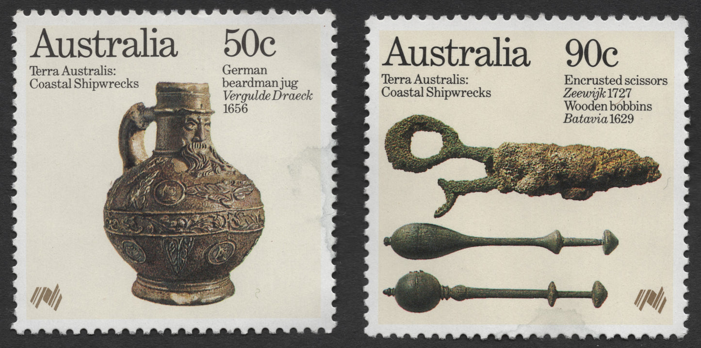 SCG1242 - Australia 1991 – Terra Australis: Coastal Shipwreck Artifacts (2-Stamp Set)