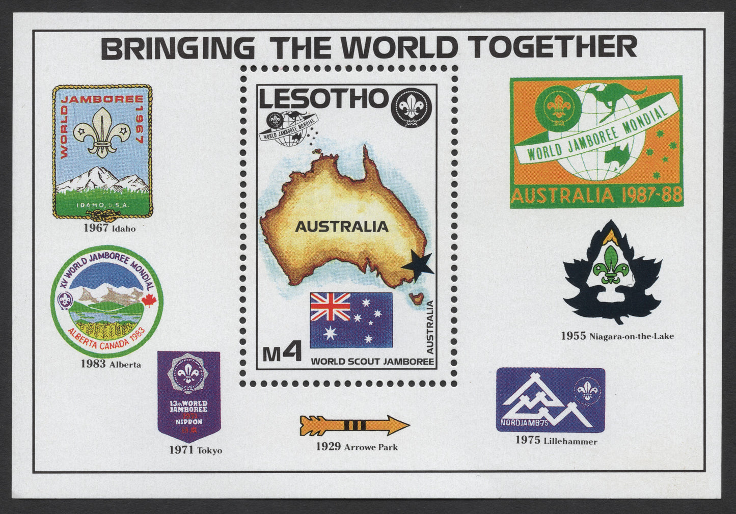 SCG1251 - Lesotho 1987 "World Scout Jamboree - Australia" Miniature Sheet