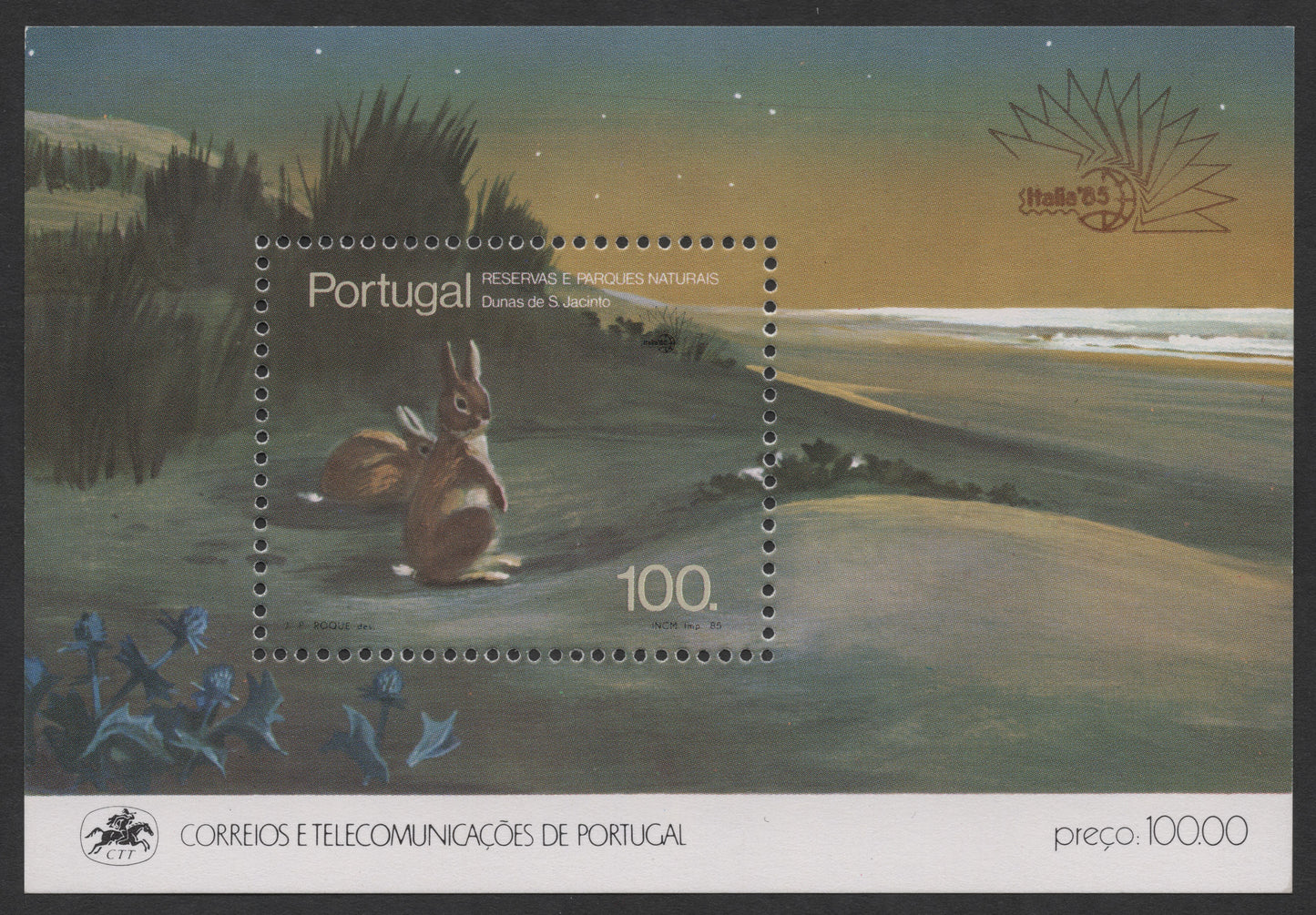 SCG1252 - Portugal 1985 “Dunas de S. Jacinto” Wildlife Miniature Sheet