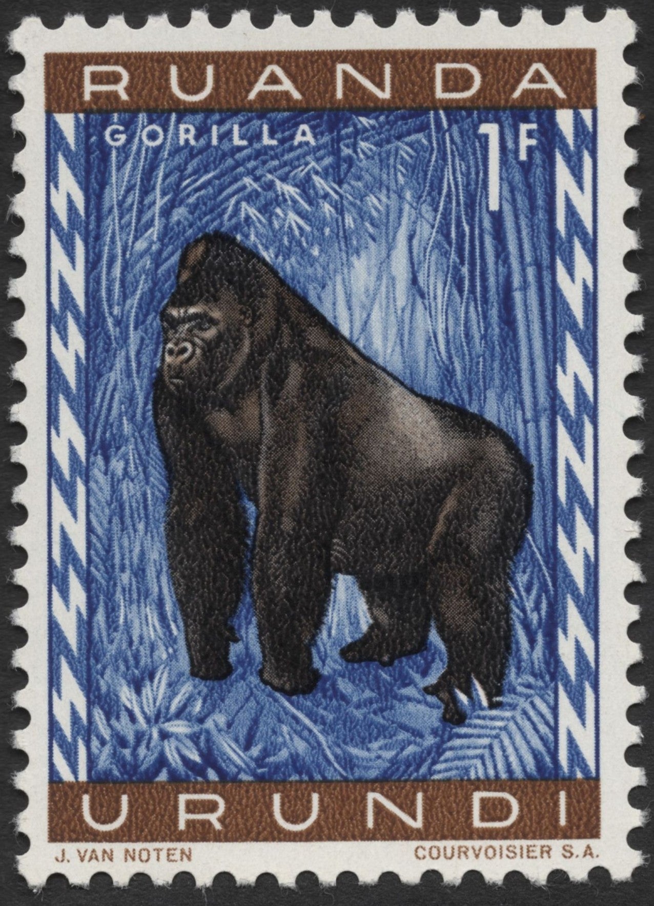 SCG1302 - Ruanda-Urundi Gorilla Stamp
