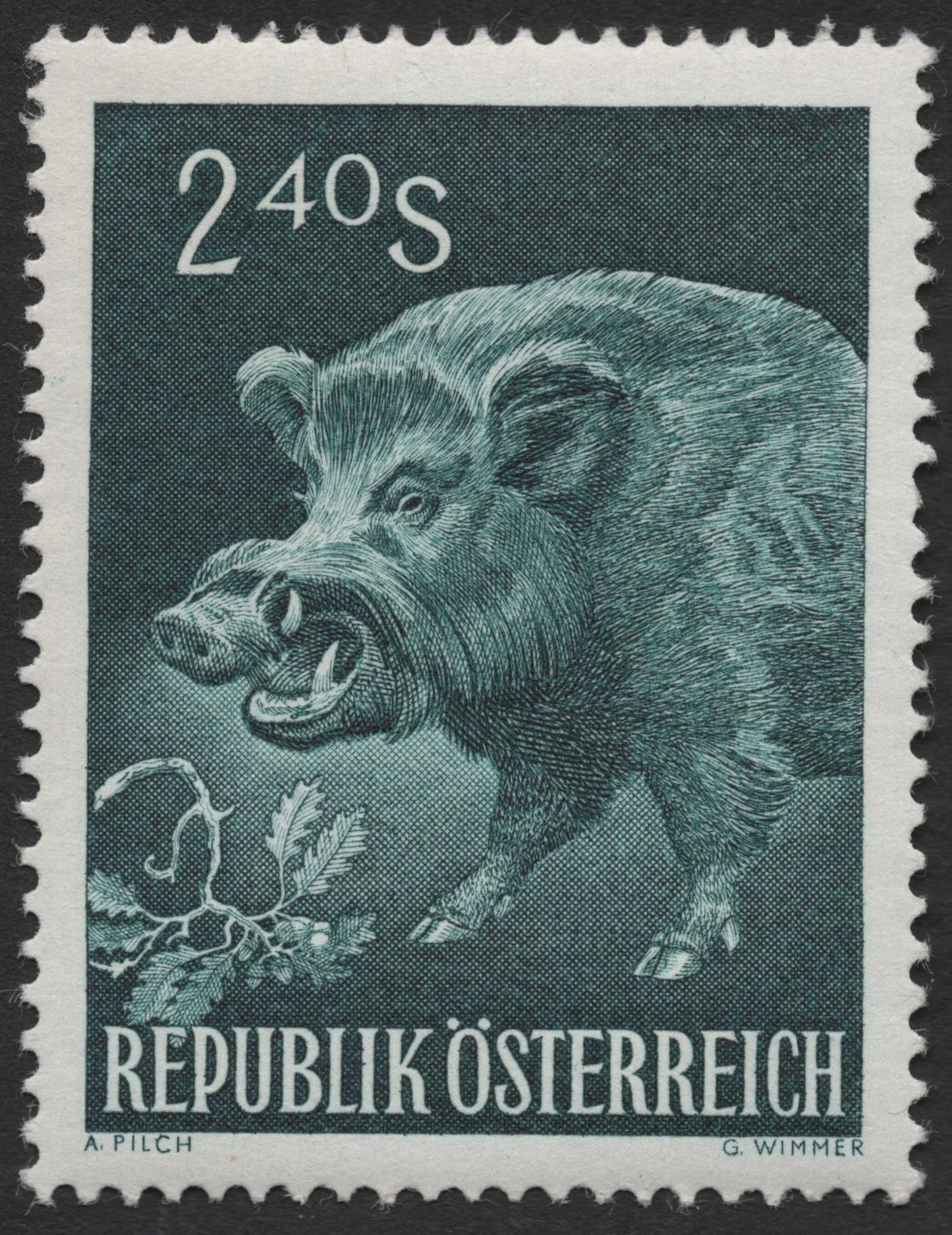 SCG1268 - Austria – Wild Boar Definitive Stamp