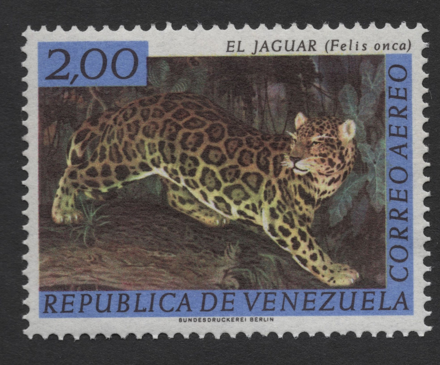 SCG1419 - Venezuela – Native Wildlife Airmail Series (Jaguar, Tapir & Anteater)