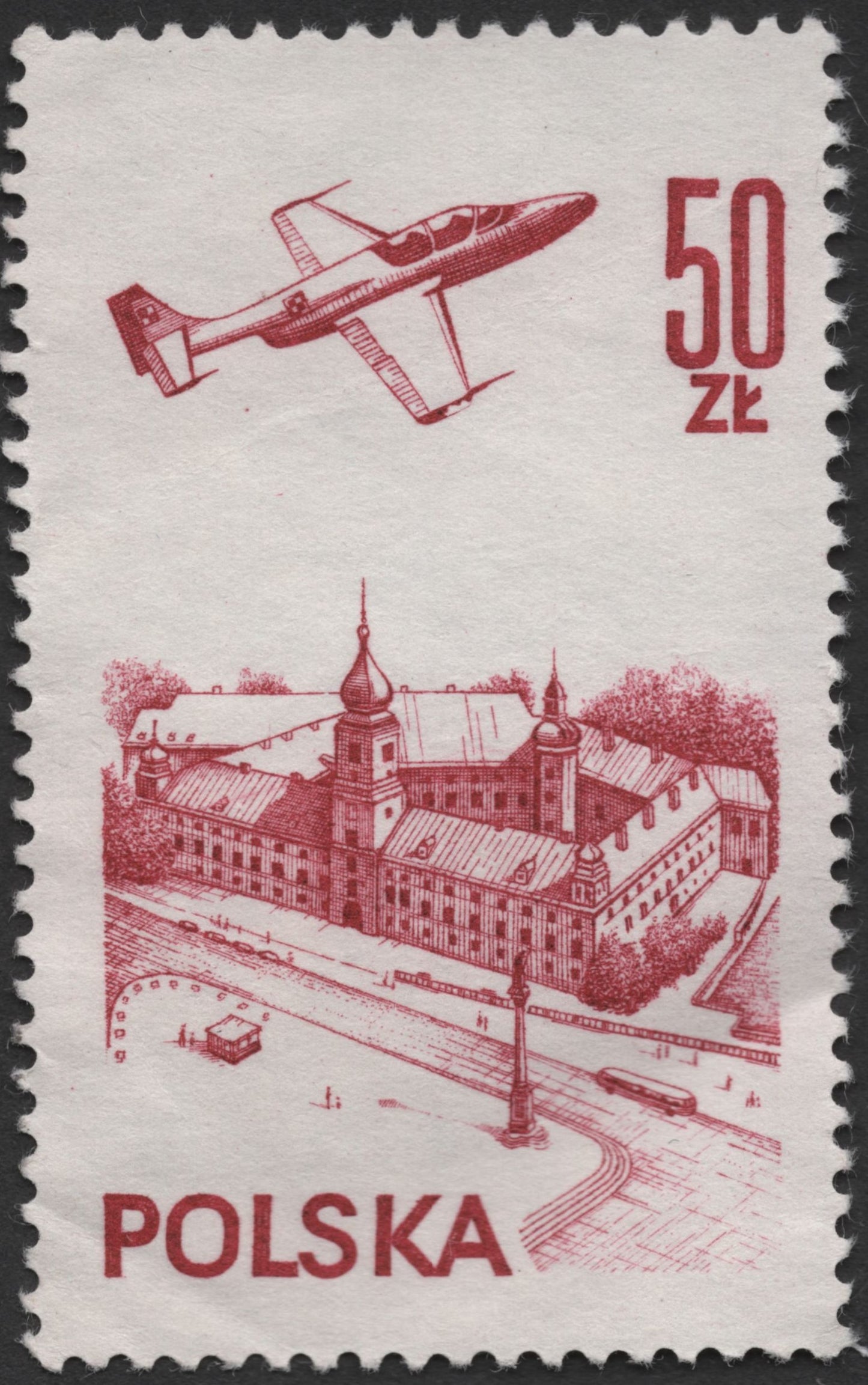 SCG1455 - Poland 50 zł – TS-11 Iskra Jet & Warsaw Royal Castle