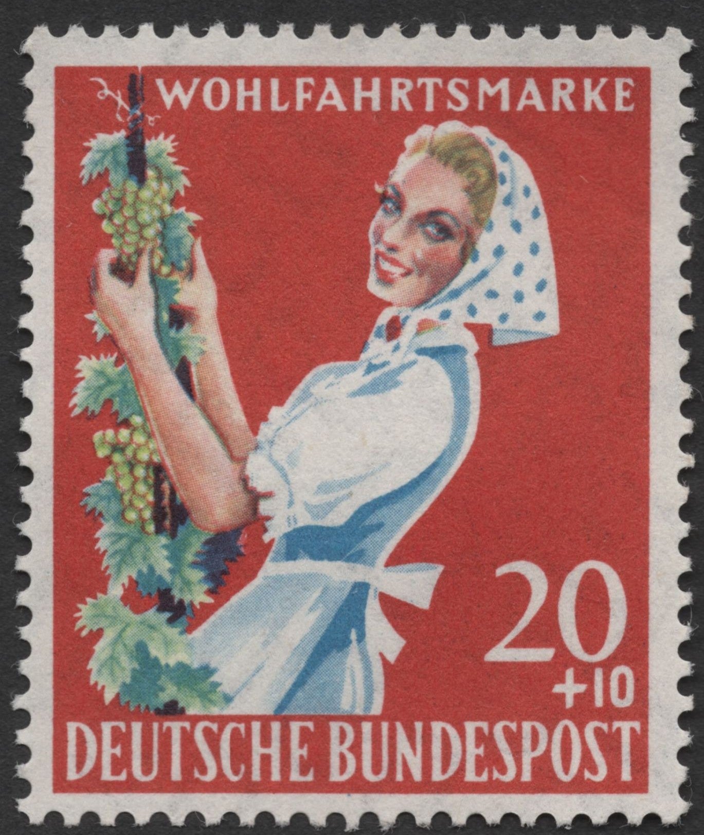 SCG1495 - Germany – Grape Picker Charity Stamp, Deutsche Bundespost