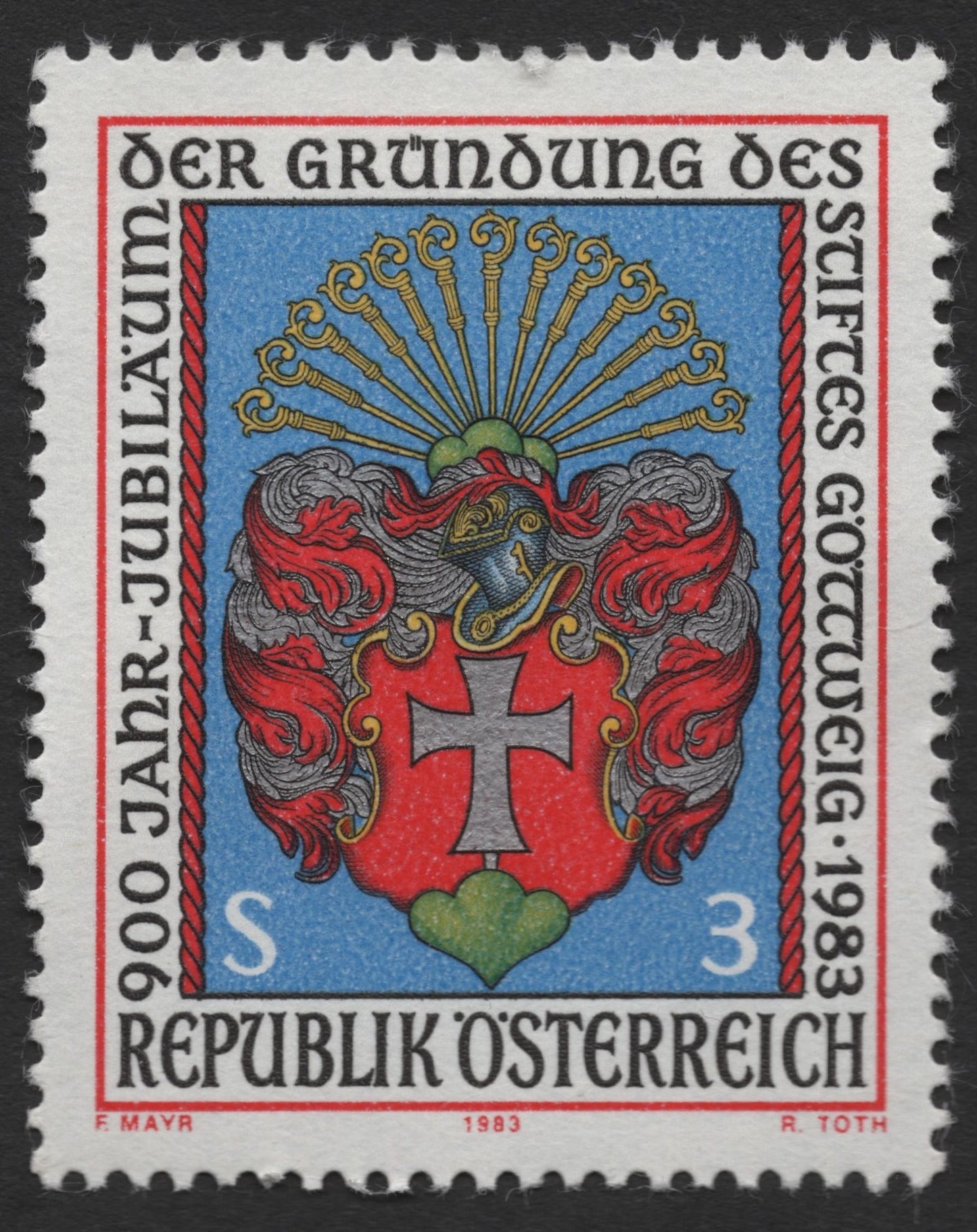 SCG1475 - Austria 1983 – 900th Anniversary of Göttweig Abbey S3