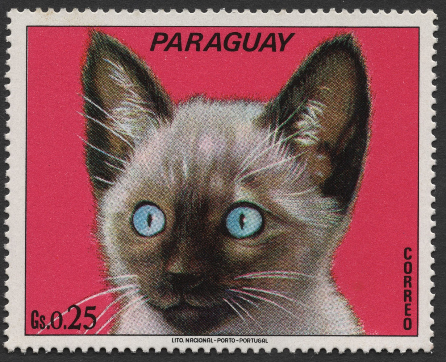 SCG1557 - Paraguay Feline Portraits Stamp Trio – 1970s Colorful Issue