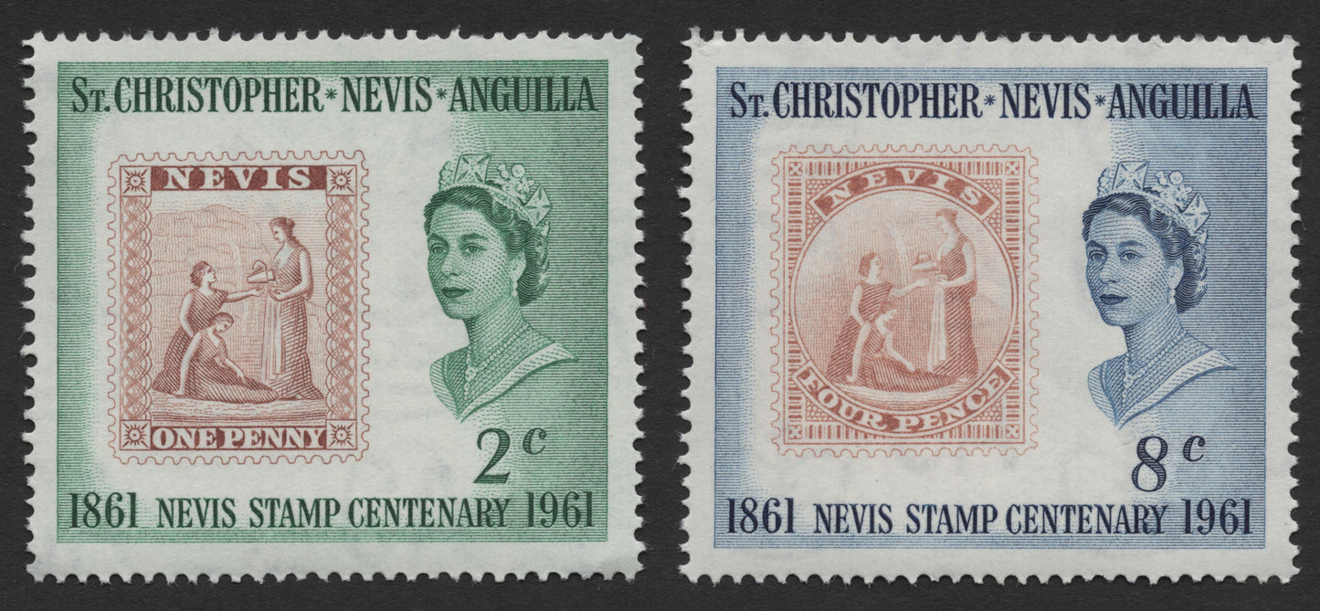 SCG1704 - 1961 Nevis Stamp Centenary – “Stamp on Stamp” Series - St. Christopher-Nevis-Anguilla
